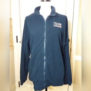 Team USA Olympic Fleece Full Zip Unisex Sz L